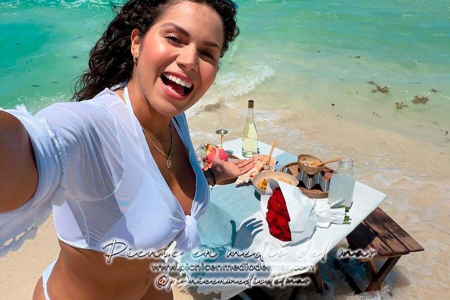 Picnic premium mesa privada en el mar de Sisal